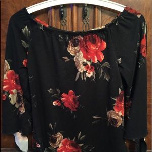 Floral off the shoulder top